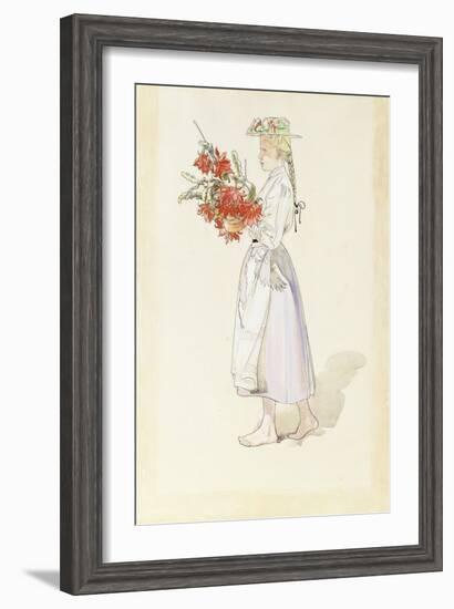 Study for Ute Blaser Sommarvind-Carl Larsson-Framed Giclee Print