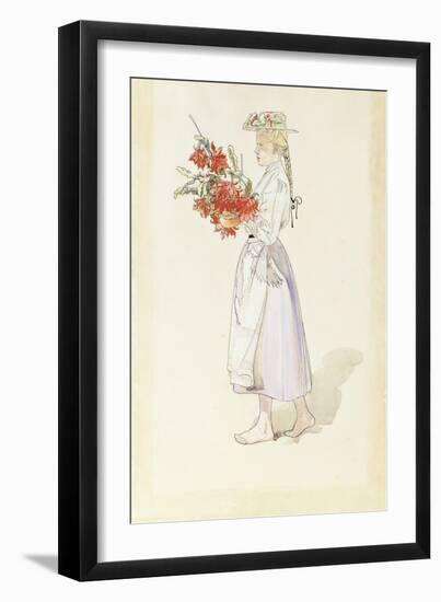 Study for Ute Blaser Sommarvind-Carl Larsson-Framed Giclee Print