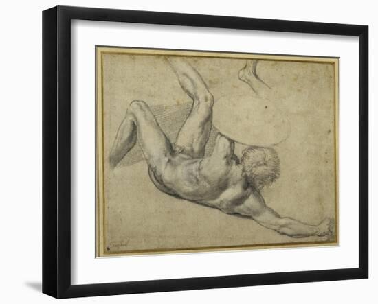 Study for Warrior Fallen in the 'Battle of Constantine', Sala Di Costantino-Giulio Romano-Framed Giclee Print