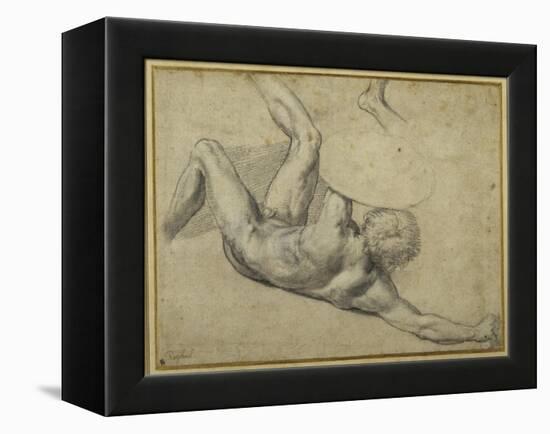 Study for Warrior Fallen in the 'Battle of Constantine', Sala Di Costantino-Giulio Romano-Framed Premier Image Canvas