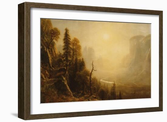 Study for Yosemite Valley, Glacier Point Trail-Albert Bierstadt-Framed Giclee Print