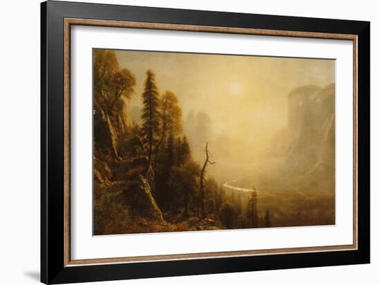 Study for Yosemite Valley, Glacier Point Trail-Albert Bierstadt-Framed Giclee Print