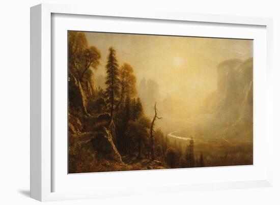 Study for Yosemite Valley, Glacier Point Trail-Albert Bierstadt-Framed Giclee Print