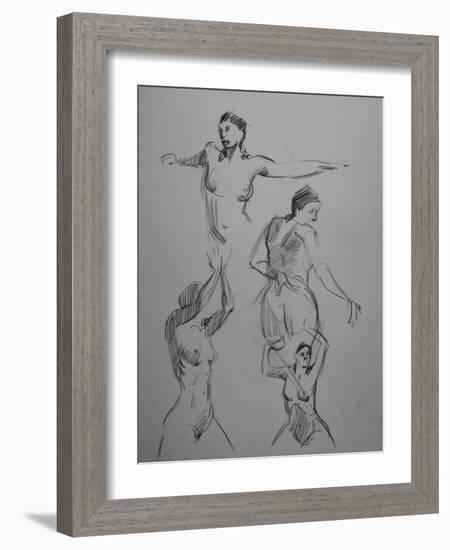 Study Four Girls-Nobu Haihara-Framed Giclee Print