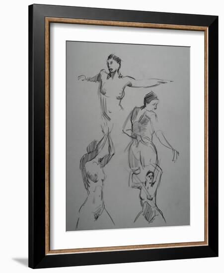 Study Four Girls-Nobu Haihara-Framed Giclee Print