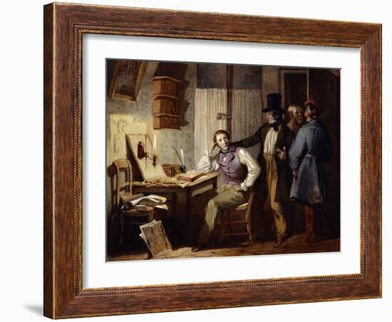 Study, France, 19th Century-Jules David-Framed Giclee Print