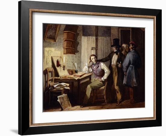 Study, France, 19th Century-Jules David-Framed Giclee Print