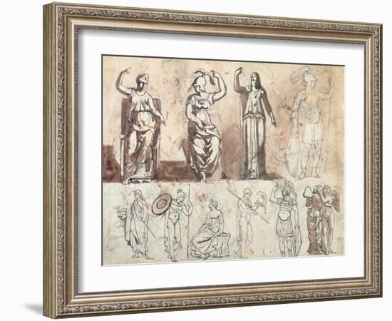 Study from Antique Models-Theodore Gericault-Framed Giclee Print