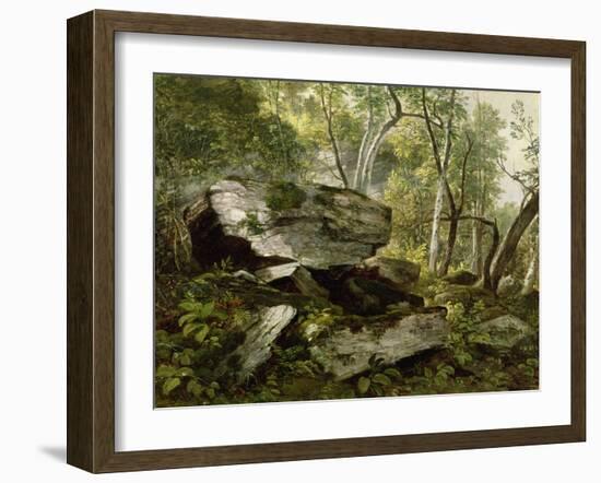 Study from Nature: Rocks and Trees, C.1856-Asher Brown Durand-Framed Giclee Print