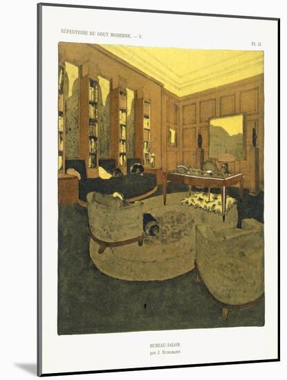 Study, from 'Repertoire of Modern Taste', Published 1929 (Colour Litho)-Jacques-emile Ruhlmann-Mounted Giclee Print