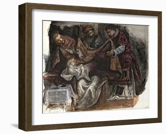 Study from Tintoretto's Circumcision in the Scuola Grande Di San Rocco, 1862-Edward Burne-Jones-Framed Giclee Print