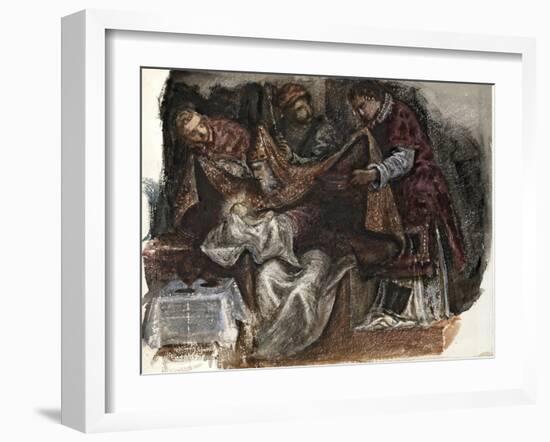 Study from Tintoretto's Circumcision in the Scuola Grande Di San Rocco, 1862-Edward Burne-Jones-Framed Giclee Print