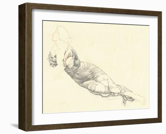 Study in Drapery, C1900-Henry Holiday-Framed Giclee Print