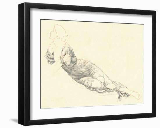 Study in Drapery, C1900-Henry Holiday-Framed Giclee Print