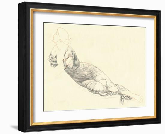 Study in Drapery, C1900-Henry Holiday-Framed Giclee Print