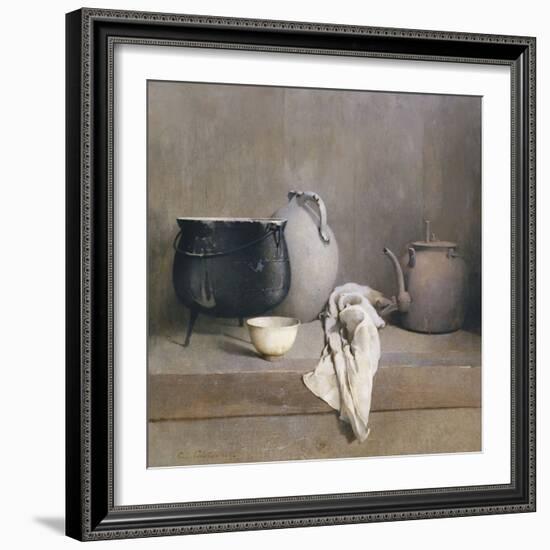 Study in Grey, 1906 (Oil on Canvas)-Emil Carlsen-Framed Giclee Print