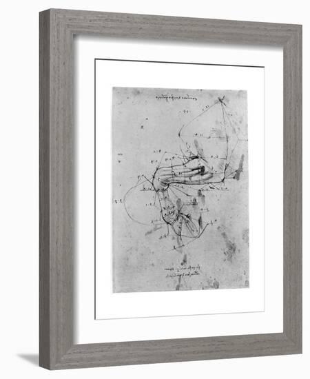 Study in Proportion of a Horse's Leg, Late 15th or Early 16th Century-Leonardo da Vinci-Framed Giclee Print