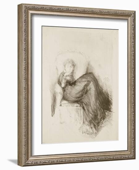 Study: Maud Seated, 1878-James Abbott McNeill Whistler-Framed Giclee Print