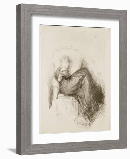 Study: Maud Seated, 1878-James Abbott McNeill Whistler-Framed Giclee Print