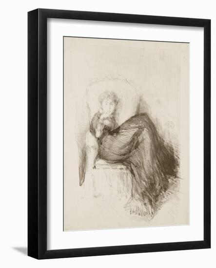 Study: Maud Seated, 1878-James Abbott McNeill Whistler-Framed Giclee Print