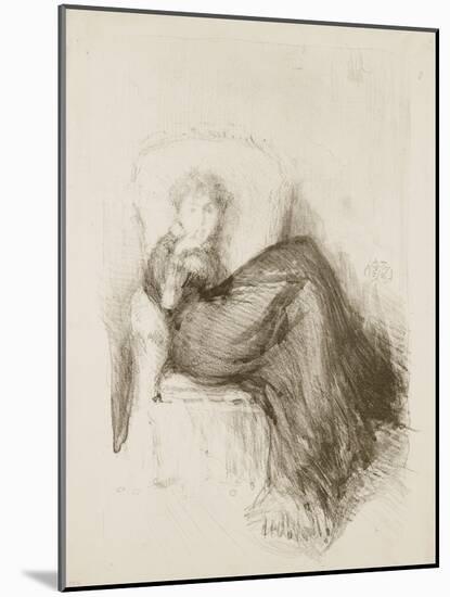 Study: Maud Seated, 1878-James Abbott McNeill Whistler-Mounted Giclee Print