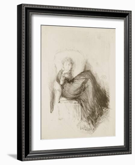 Study: Maud Seated, 1878-James Abbott McNeill Whistler-Framed Giclee Print