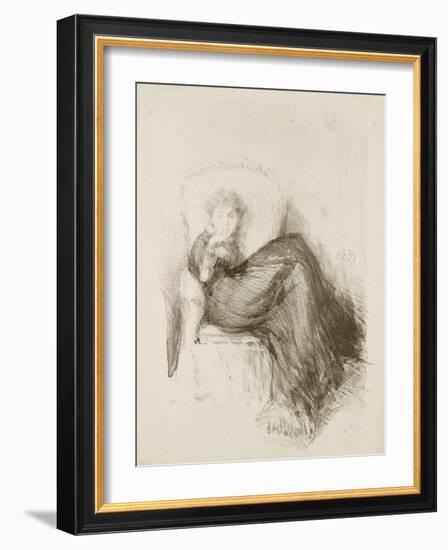 Study: Maud Seated, 1878-James Abbott McNeill Whistler-Framed Giclee Print