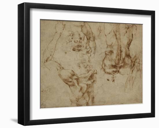 Study of a Back and Shoulder-Michelangelo Buonarroti-Framed Giclee Print