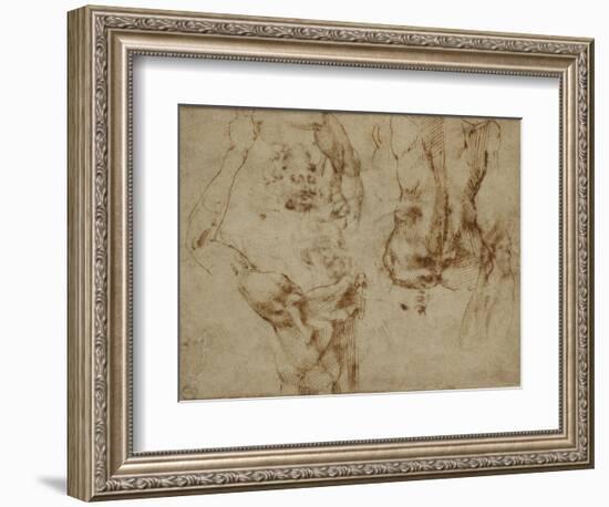 Study of a Back and Shoulder-Michelangelo Buonarroti-Framed Giclee Print