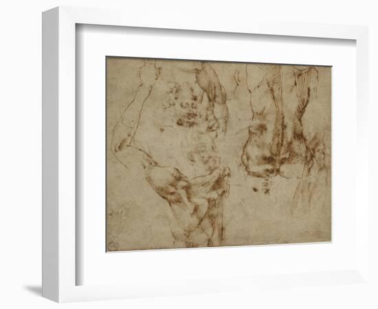 Study of a Back and Shoulder-Michelangelo Buonarroti-Framed Giclee Print