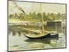 Study of a Boat at Argenteuil, 1874 (Oil on Canvas)-Edouard Manet-Mounted Giclee Print