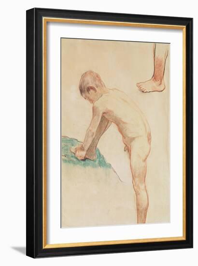Study of a Boy and a Foot, 1888-Paul Gauguin-Framed Giclee Print