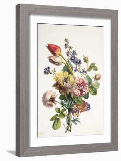 Study of a Bunch of Flowers, 1817-Antoine Berjon-Framed Giclee Print