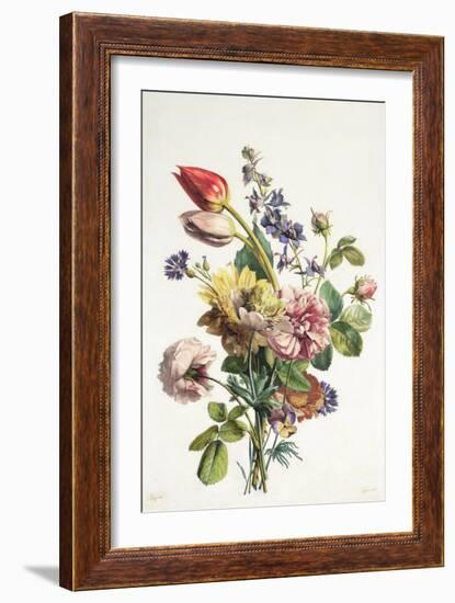 Study of a Bunch of Flowers, 1817-Antoine Berjon-Framed Giclee Print