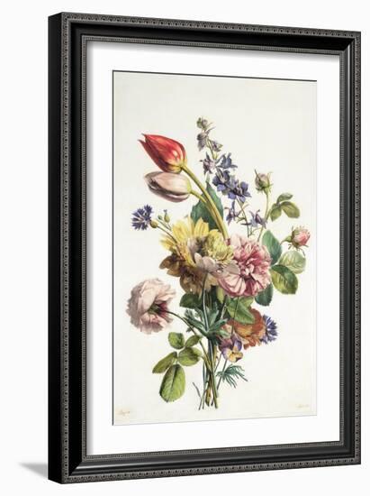 Study of a Bunch of Flowers, 1817-Antoine Berjon-Framed Giclee Print