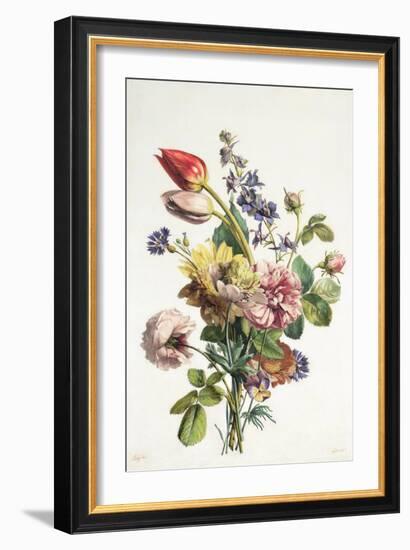 Study of a Bunch of Flowers, 1817-Antoine Berjon-Framed Giclee Print