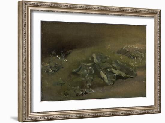Study of a Burdock, C.1810-14 or C.1828 (Oil on Canvas, Mounted on Panel)-John Constable-Framed Giclee Print