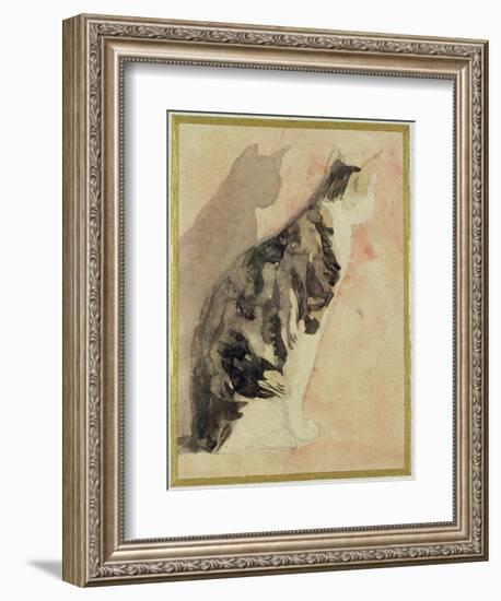 Study of a Cat (W/C on Paper)-Gwen John-Framed Giclee Print