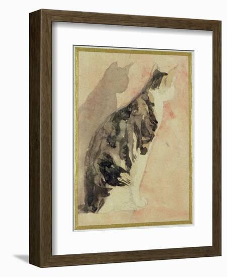 Study of a Cat (W/C on Paper)-Gwen John-Framed Giclee Print