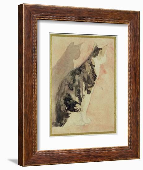 Study of a Cat (W/C on Paper)-Gwen John-Framed Giclee Print