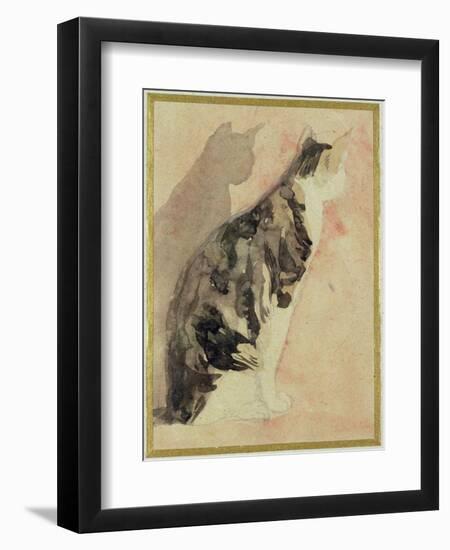 Study of a Cat (W/C on Paper)-Gwen John-Framed Giclee Print