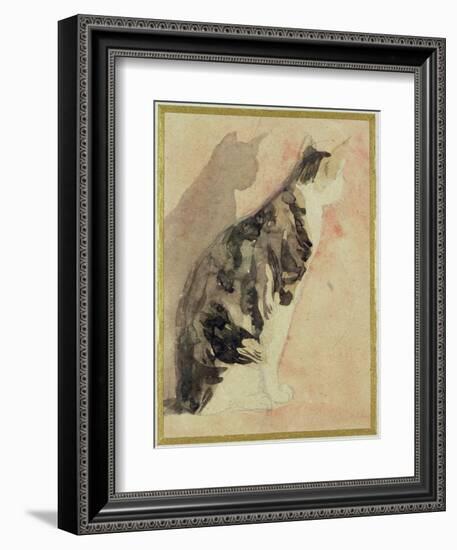 Study of a Cat (W/C on Paper)-Gwen John-Framed Giclee Print