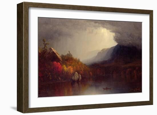 Study of a Coming Storm on Lake George, 1863-Sanford Robinson Gifford-Framed Giclee Print