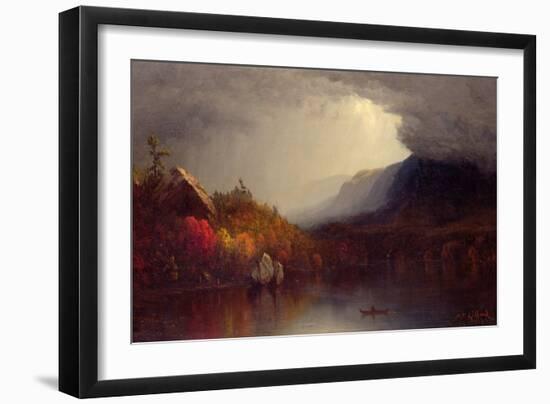 Study of a Coming Storm on Lake George, 1863-Sanford Robinson Gifford-Framed Giclee Print