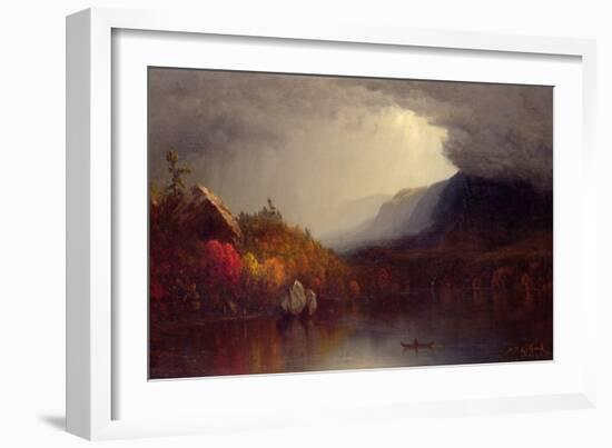 Study of a Coming Storm on Lake George, 1863-Sanford Robinson Gifford-Framed Giclee Print