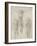 Study of a Crucified Christ and Two Figures, C.1560-Michelangelo Buonarroti-Framed Giclee Print