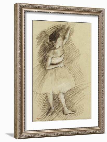 Study of a Dancer; Etude De Danseuse, 1873-1874-Edgar Degas-Framed Giclee Print