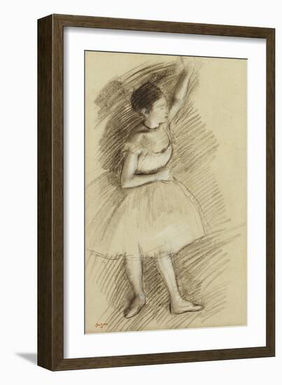 Study of a Dancer; Etude De Danseuse, 1873-1874-Edgar Degas-Framed Giclee Print