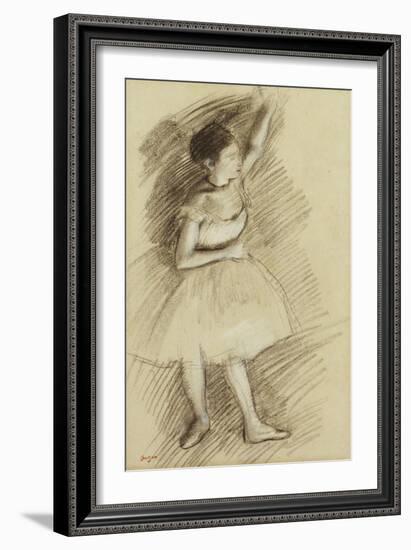 Study of a Dancer; Etude De Danseuse, 1873-1874-Edgar Degas-Framed Giclee Print