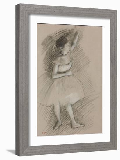 Study of a Dancer; Etude De Danseuse, 1873-1874-Edgar Degas-Framed Giclee Print